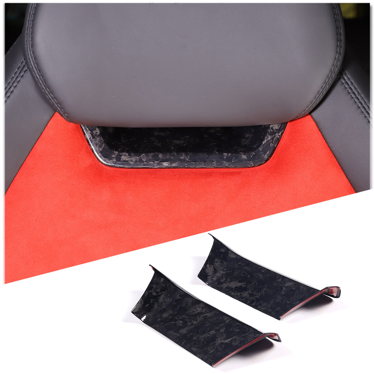 Forging Carbon Seat Headrest Back Hook Cover Trim For Lamborghini URUS 2018-23 1