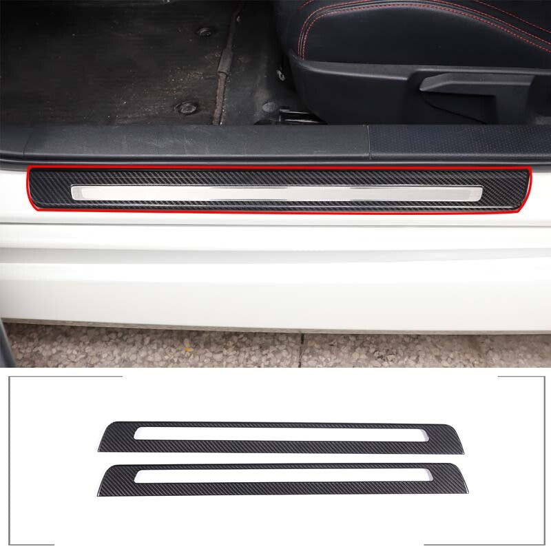 Carbon Fiber Hollow External Door Sill Cover Trim Strip For Subaru BRZ 2022-23 8