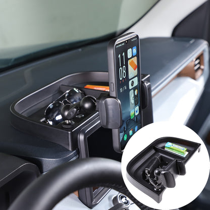 Dashboard Cell Phone Holder Mount with Storage Tray Box for Ford Maverick 2022+ 4