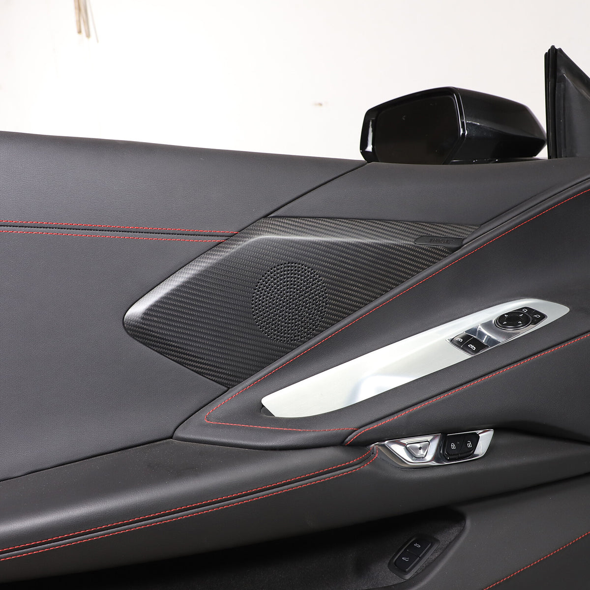 Matte Real Dry Carbon Fiber Interior Decor Trim Cover For Corvette C8 2020+ 108