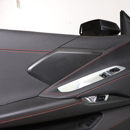 Matte Real Dry Carbon Fiber Interior Decor Trim Cover For Corvette C8 2020+ 108