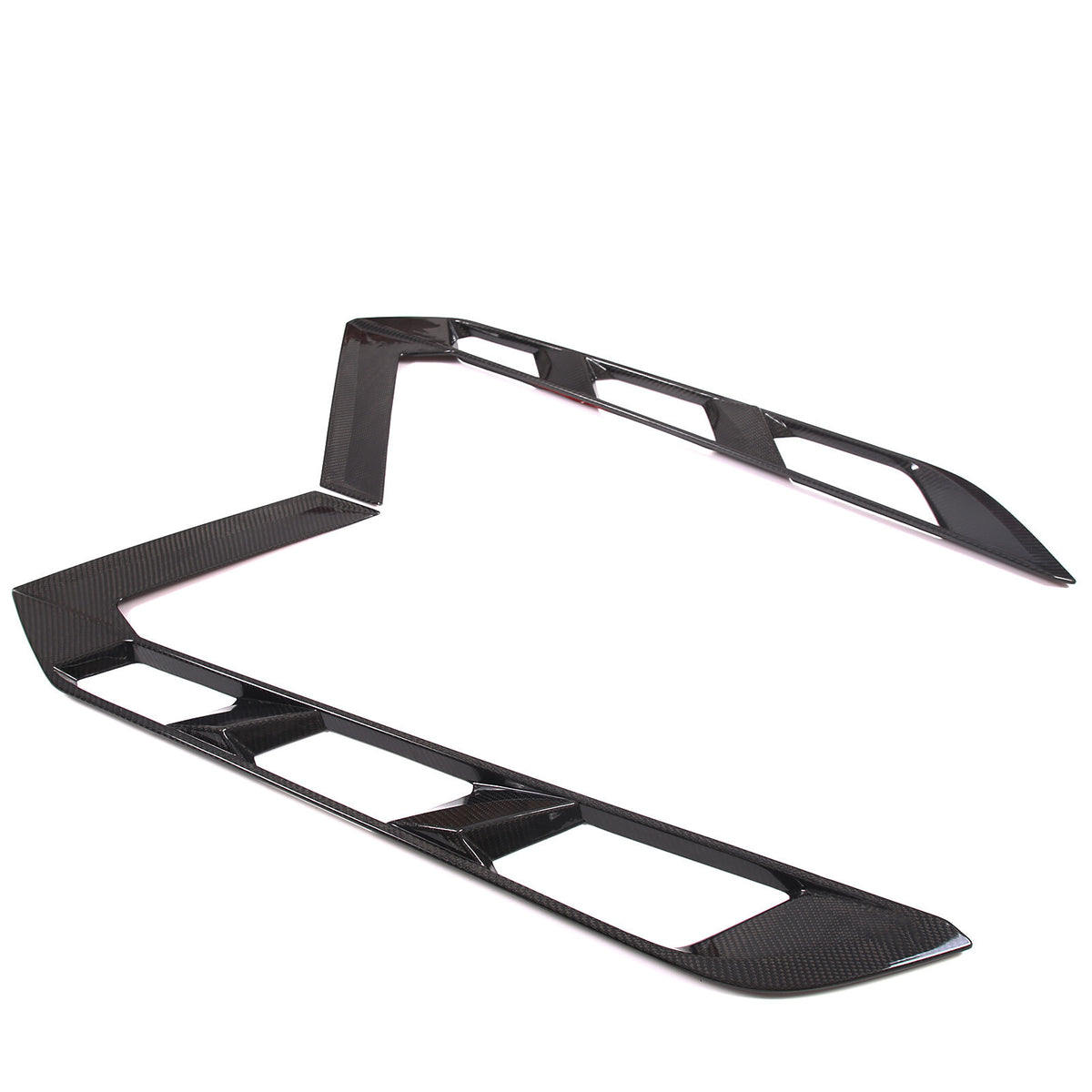 Real Carbon Fiber Rear Window Lower Trim Cover Set For 2020-26 C8 Corvette Coupe 14