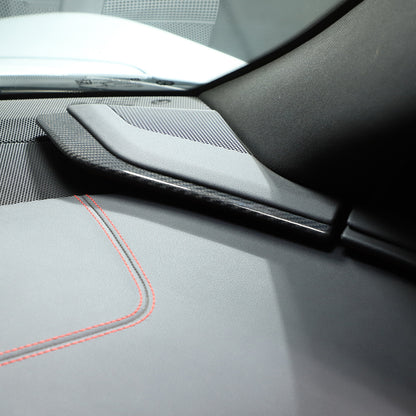 Real Carbon Fiber Interior Center Console Dashboard Trim Strip For Corvette C8 6