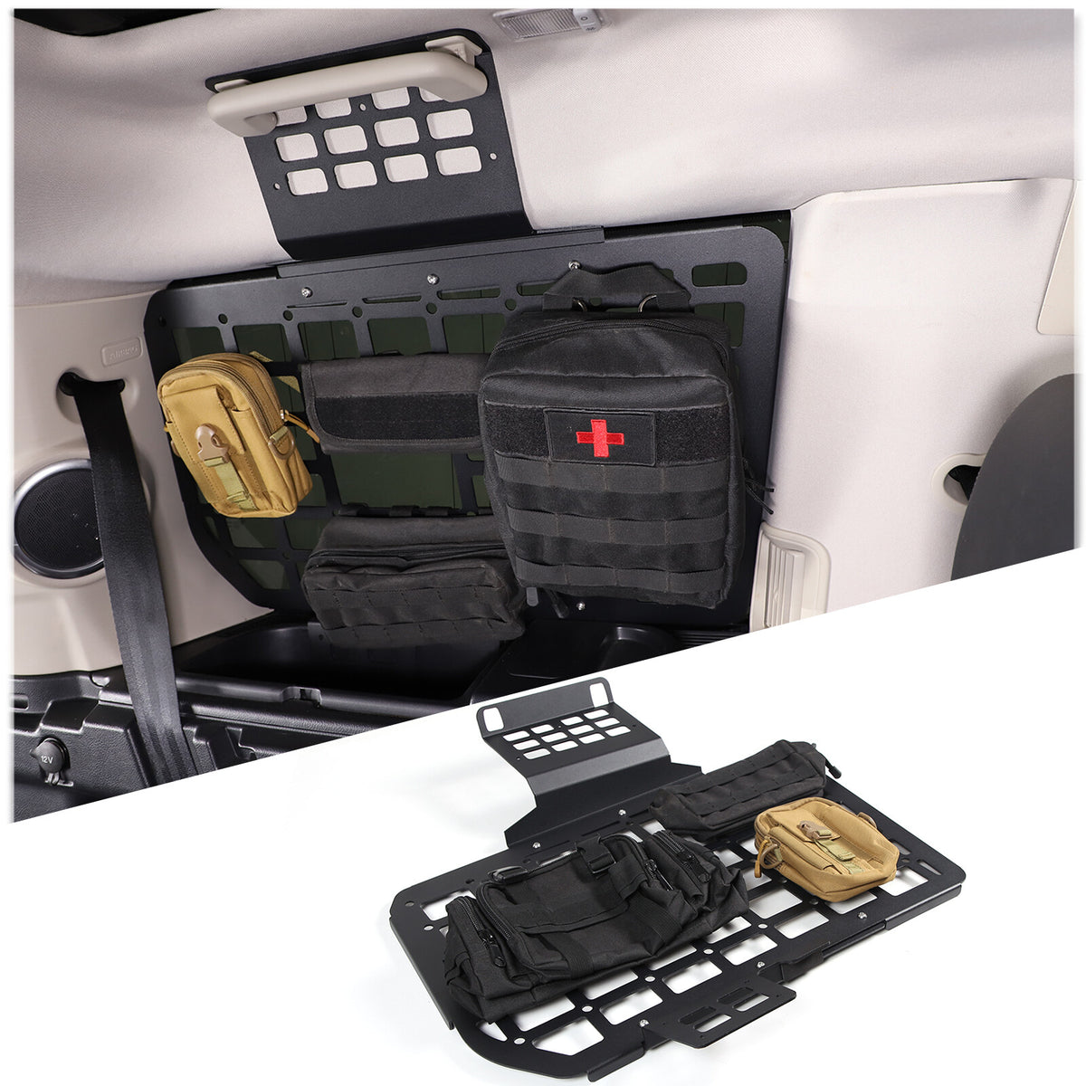 For Land Rover LR3 LR4 L319 04-16 Left Rear Window Molle Panel Modular Storage 17