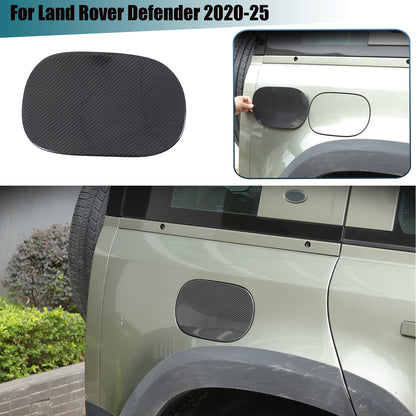 Real Dry Carbon Fiber Fuel Tank Cap Trim Cover For LR Defender L663 2020-25 1