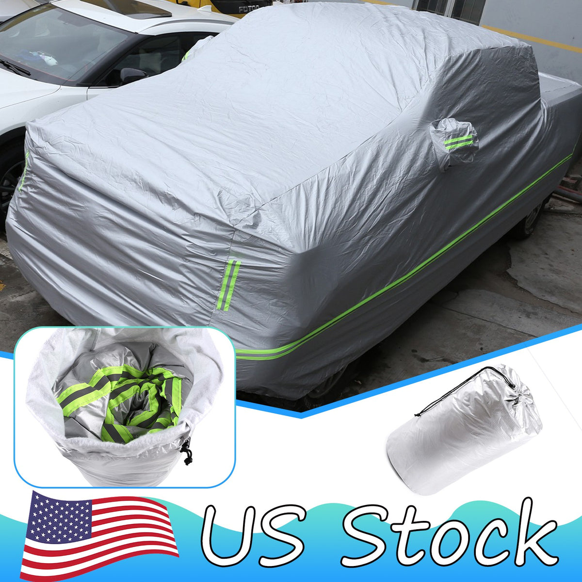 Full Car Cover Outdoor Waterproof Sun Heat Resistant For Toyota Tundra 2007-2021 1