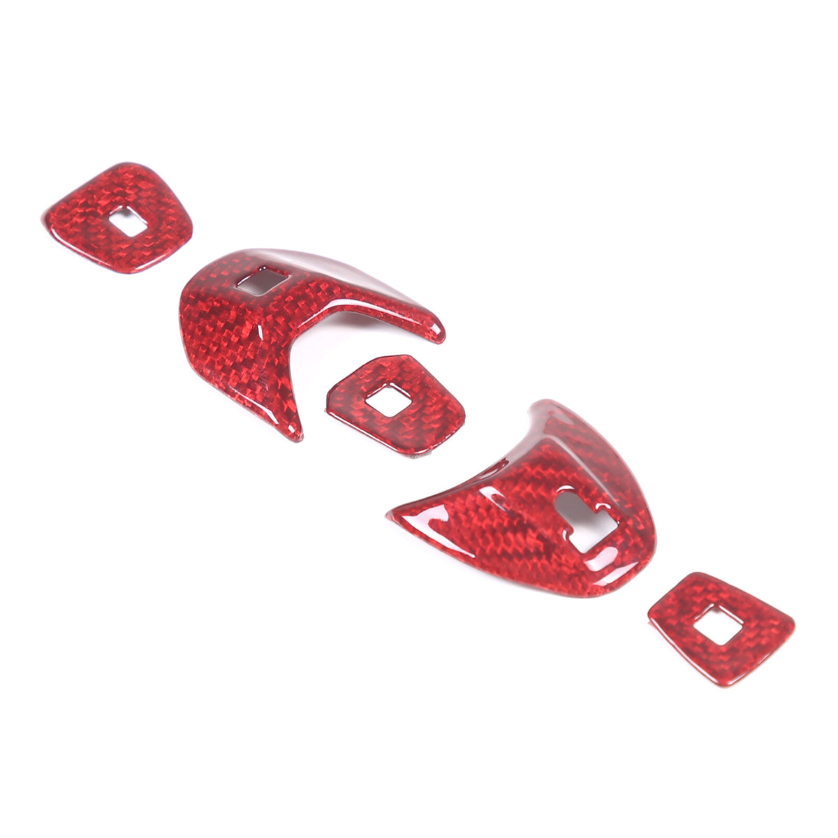 Red Real Carbon Fiber Full Interior Set Decor Trim Kit for Corvette C8 20-25 - Styles 36-40 59