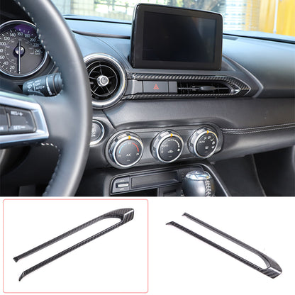 Real Carbon fiber Center Console air outlet frame Trim Cover For Mazda MX-5 16+ 7