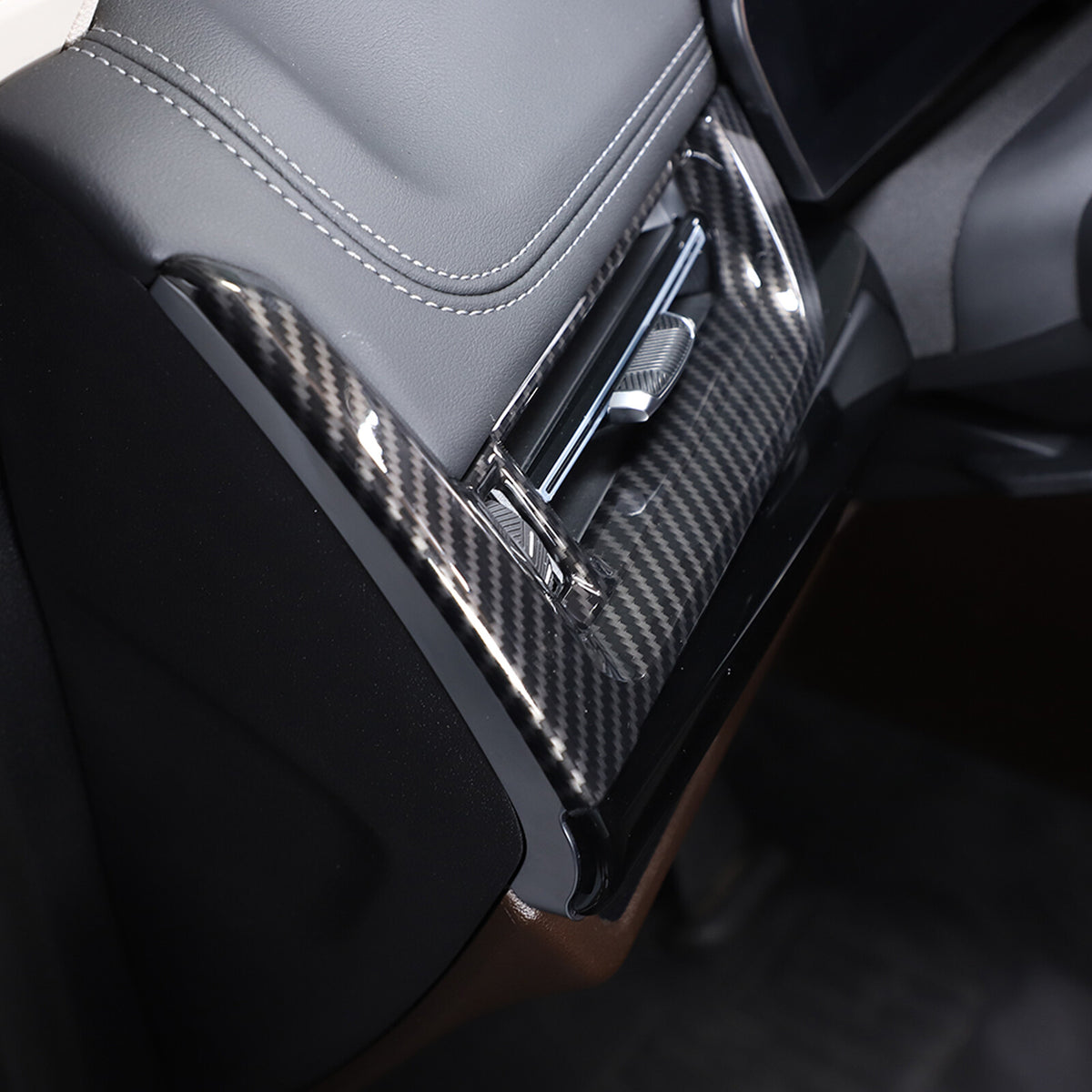 ABS Carbon fiber Center Console air outlet frame Trim For BMW X1 U11 2023-24 15