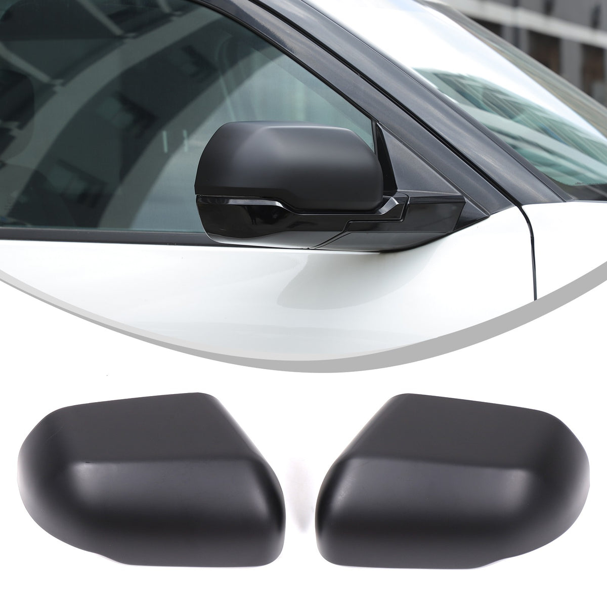 Matte Black Exterior Rearview Mirror Cover Trim For Toyota Tundra/Sequoia 2022+ 2