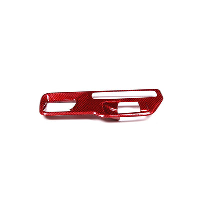 Red Carbon Car Central Console Gear Shift Panel Trim For Toyota Supra 19-22 6
