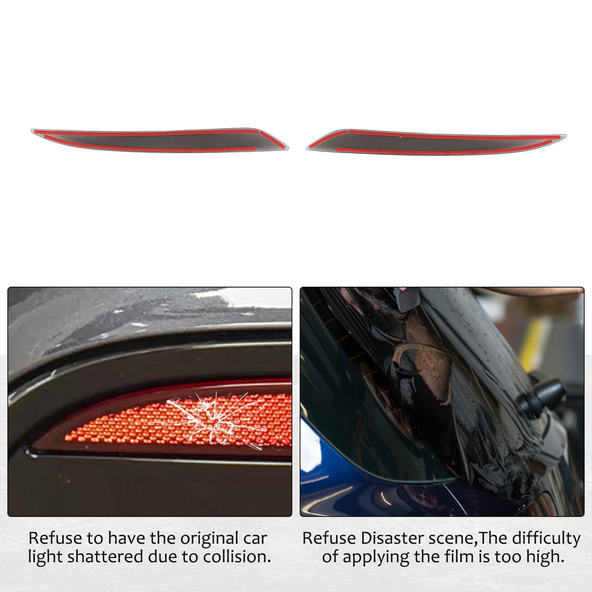 Smoked Black Rear Fog Tail Light Lamp Decor Cover Trim For Tesla Model S 2017+ 19