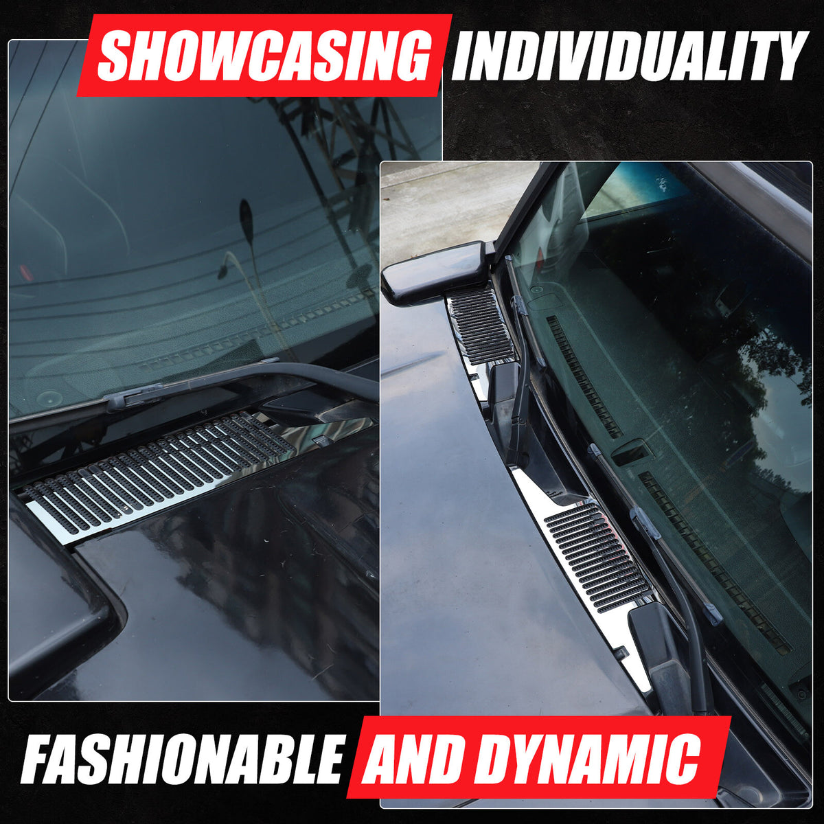 Front Engine Hood Air Outlet Vent Grooves Trim Cover For Hummer H3 2005-2009 US 8