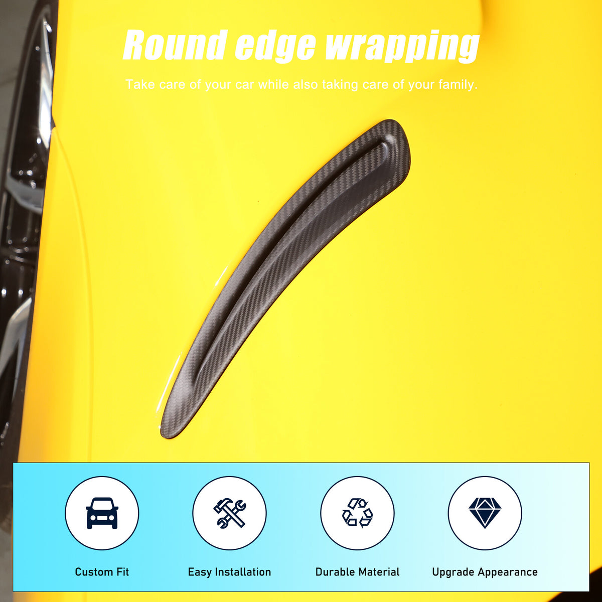 Matte Real Carbon Fiber Side Air Vent Trim Cover Fits Toyota Supra A90 2019-2024 19