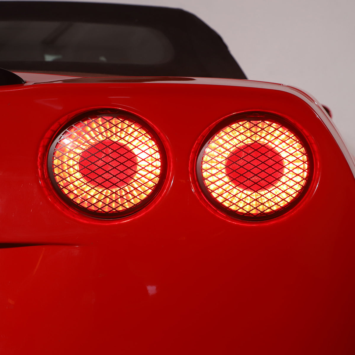 Silver Mesh Steel Rear Tail Light Grille Cover for Corvette C6 GS/Z0/ZR1 2005-13 10