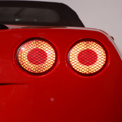 Silver Mesh Steel Rear Tail Light Grille Cover for Corvette C6 GS/Z0/ZR1 2005-13 10