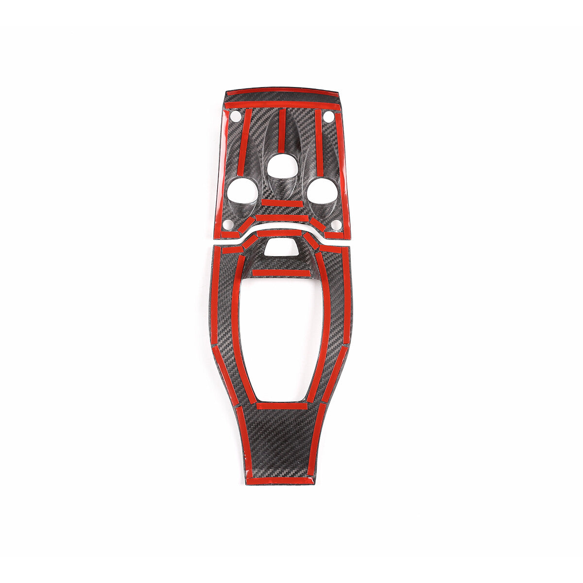 For 11-16 Ferrari 458 Real Carbon Fiber Center Console Gearbox Panel Trim Set 7