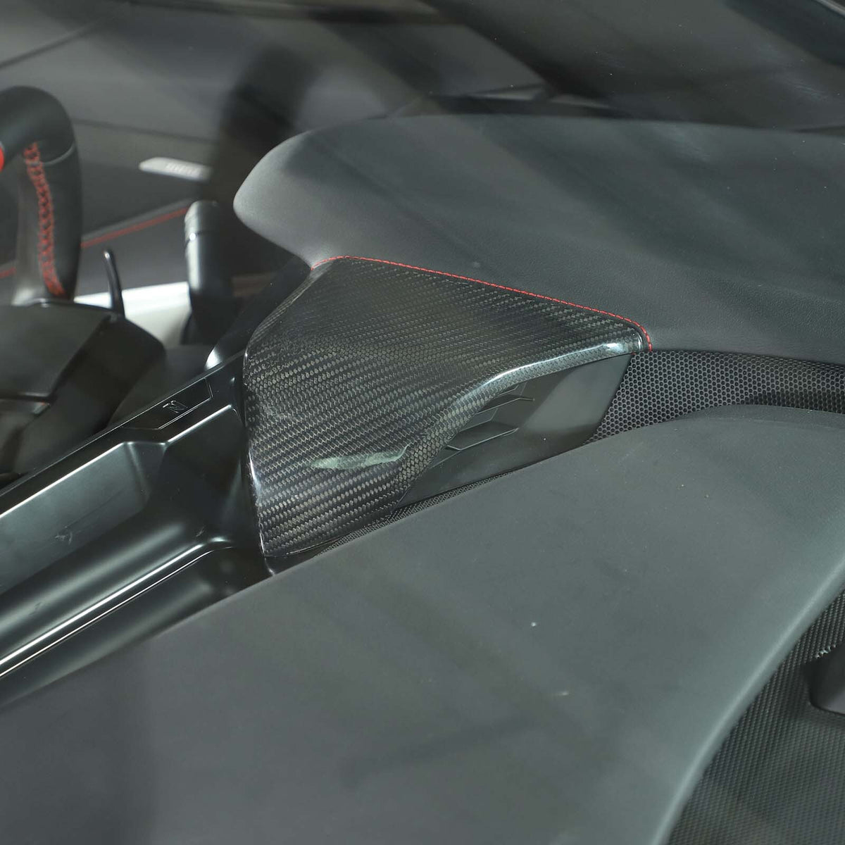 Carbon Fiber Dashboard Cover Side Instrument Hood Panel For C8 Corvette 20-25 US 6