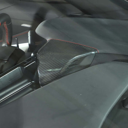 Carbon Fiber Dashboard Cover Side Instrument Hood Panel For C8 Corvette 20-25 US 6