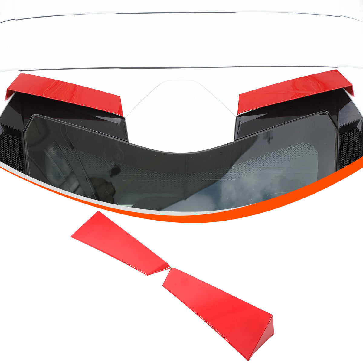 ABS Red Rear Windshield Spoiler Trim Strip For Corvette C8 Coupe 2020+ 2