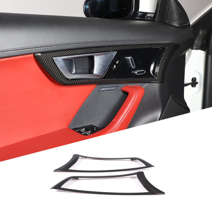 ABS Carbon Fiber Inner Door Handle Frame Cover Trim For Jaguar F-TYPE 2013-2024 14