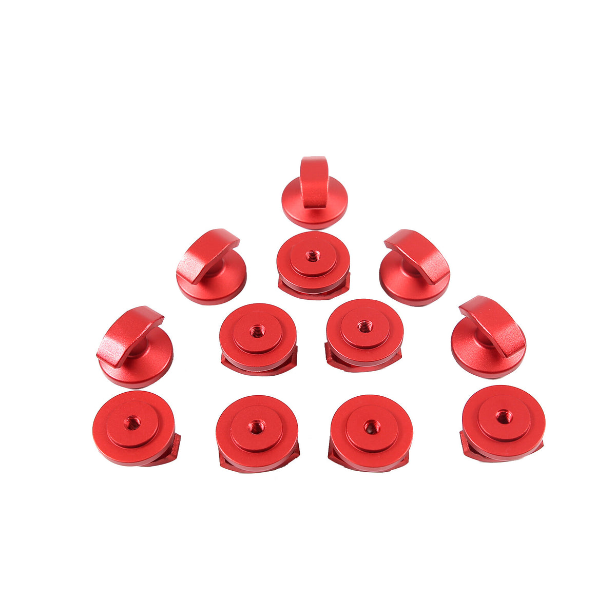 Red Aluminum Alloy Front and Rear Storage Box Trunk Hooks For 20-26 Corvette C8 14