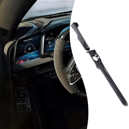 ABS Carbon Fiber Steering Wheel Side Dashboard Trim For Corvette C8 2026+ US 17