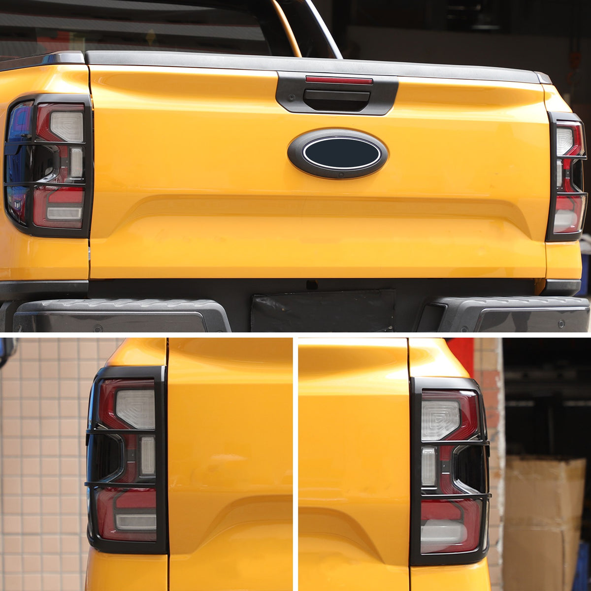 Matte Black ABS Tail Light Frame Trim For Ford Ranger T9 2023+ US 5