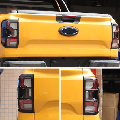 Matte Black ABS Tail Light Frame Trim For Ford Ranger T9 2023+ US 5