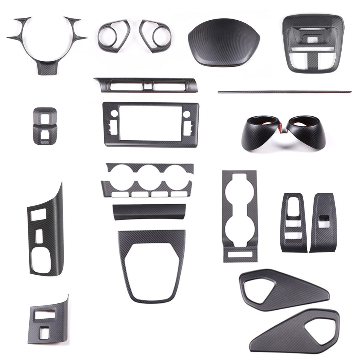 Matte Real Carbon Fiber Interior Center Trim Set For GR86/Subaru BRZ 2022+ 1