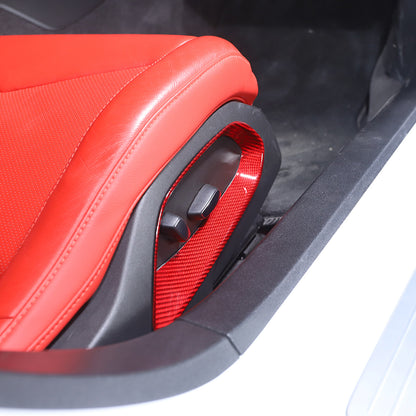 Red Real Carbon Fiber Full Interior Set Decor Trim Kit for Corvette C8 20-25 - Styles 46-50 33