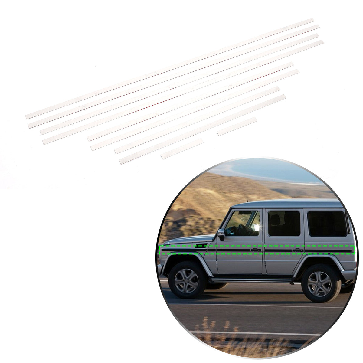 Body Side Door Moulding Cover Trim For Benz G Class W463 G350 G55 G63 2004-18 8