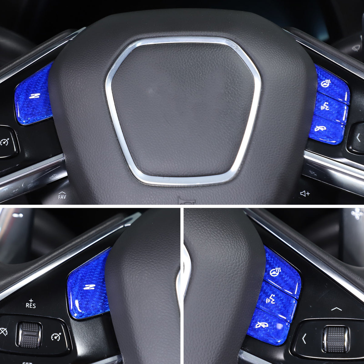 Blue Real Carbon Fiber Full Interior Set Decor Trim Kit for Corvette C8 20-25 - Variants 21-25 28
