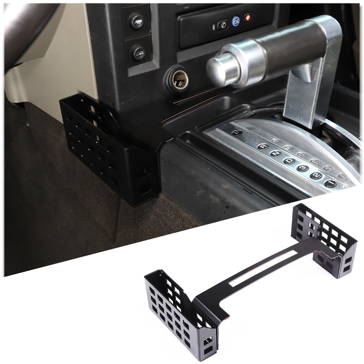 Interior Gear Shift Side Storage Box Two Baskets For Hummer H2 2001-2007 17