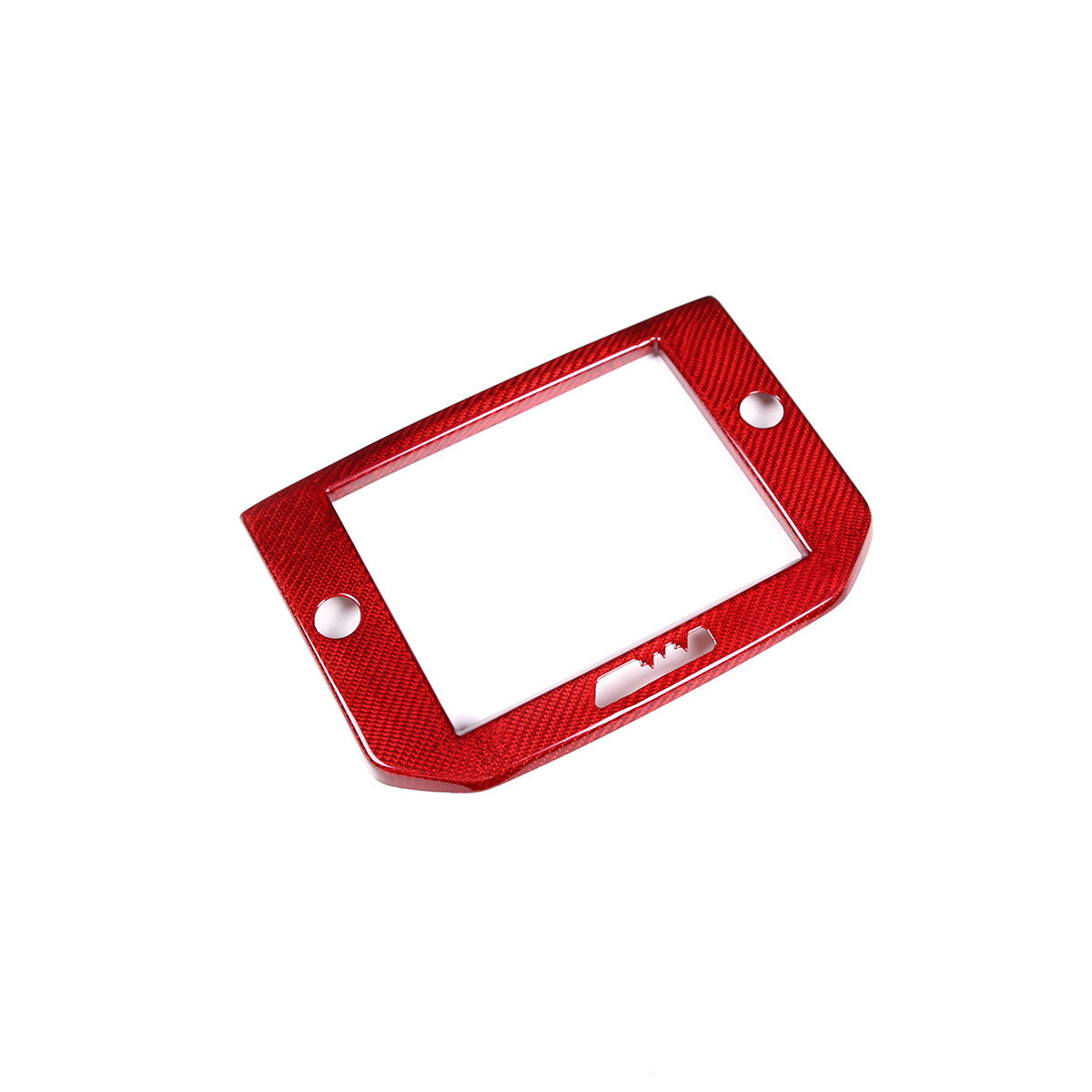 Red Carbon Fiber GPS Navigation Panel Cover Trim For Maserati Ghibli 2014-2015 9