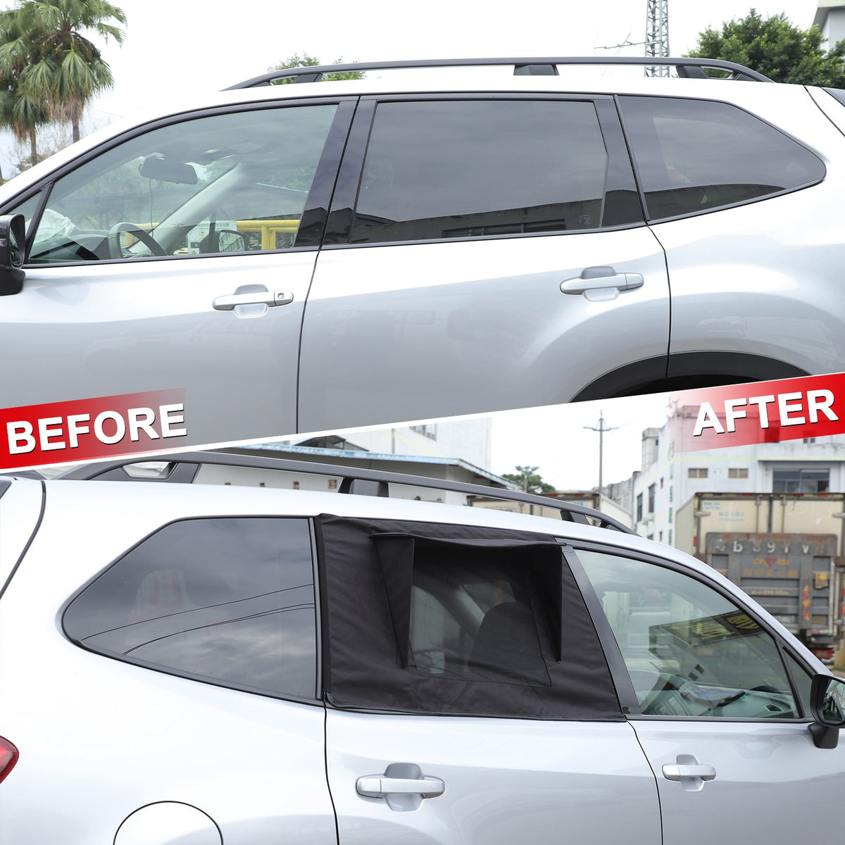 Rear Window Sunshade Visor For Subaru Forester SK 2019-2024 3