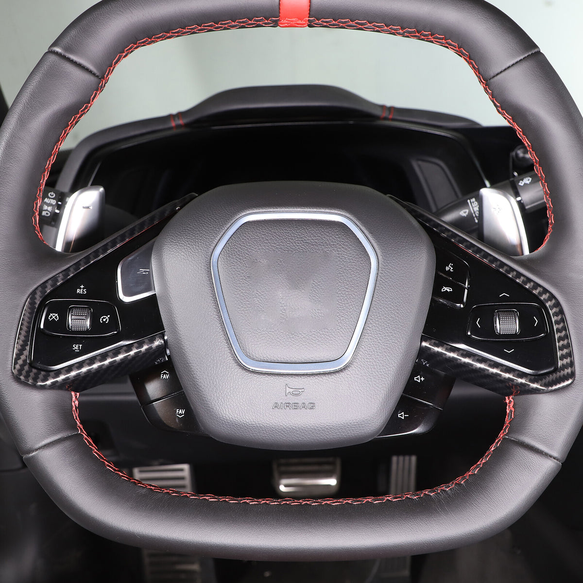 Carbon Fiber ABS Interior Full Decor Cover Trim Kit For Corvette C8 2020-2025 - Styles 6-10 12