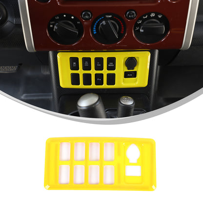 Yellow ABS Interior Center Console Trim Cover for Toyota FJ Cruiser 2007-2021 13