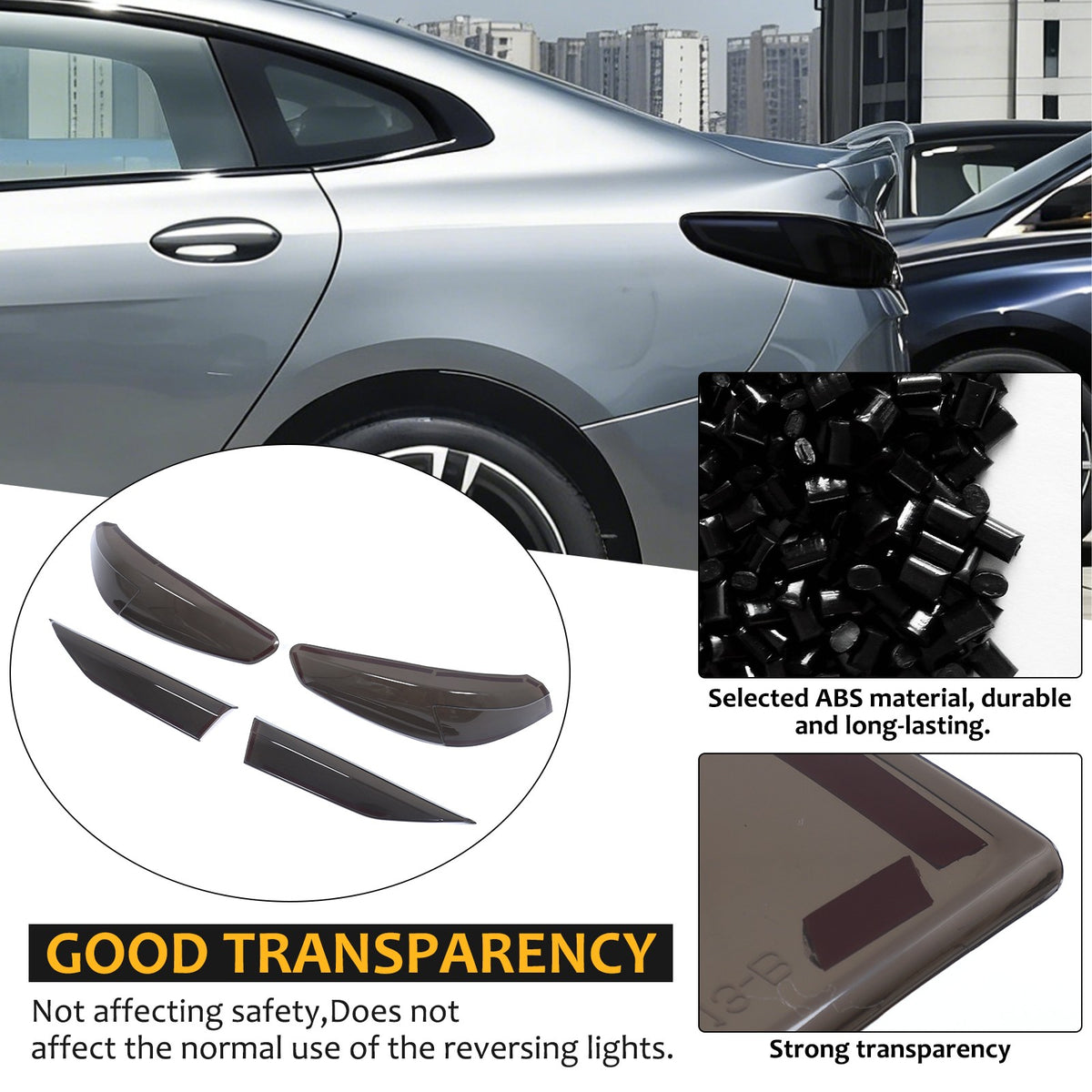 Smoked Black Rear Tail Light Trim For BMW 2 Series F44 Gran Coupe 2020-25 US 20