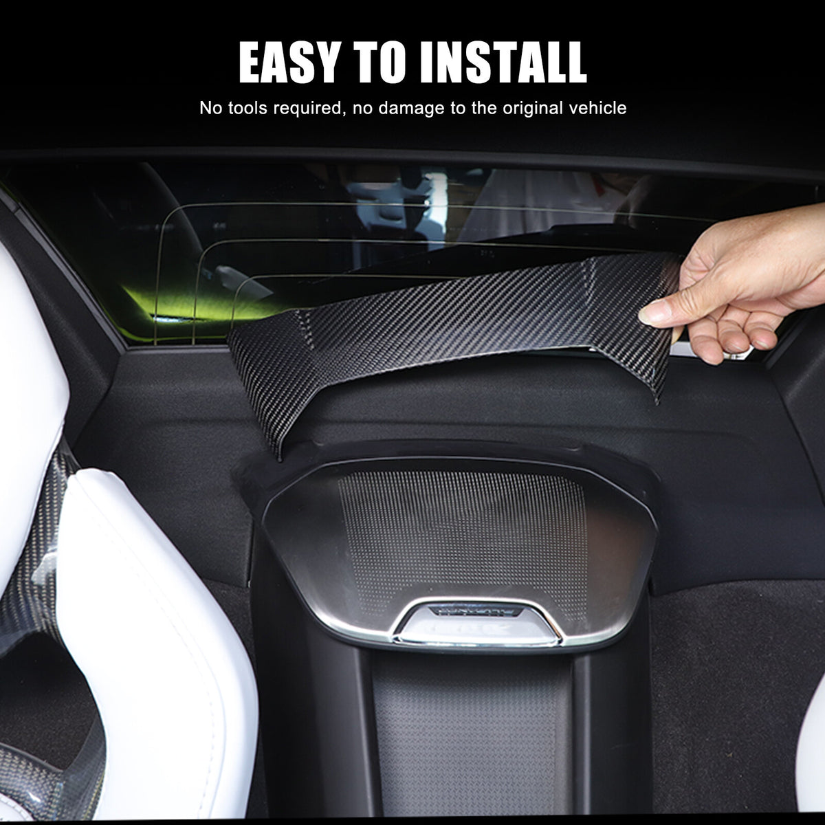 Carbon Rear Speaker Upper Top Panel Trim For Corvette C8 Convertible 2LT 3LT 20+ 6