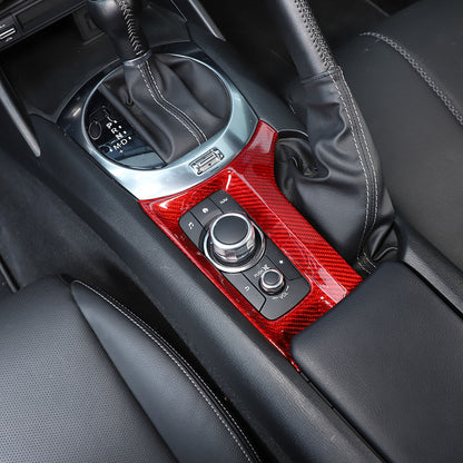 Red Real Carbon fiber Center Multimedia Panel Cover Trim For Mazda MX-5 2016-23 13