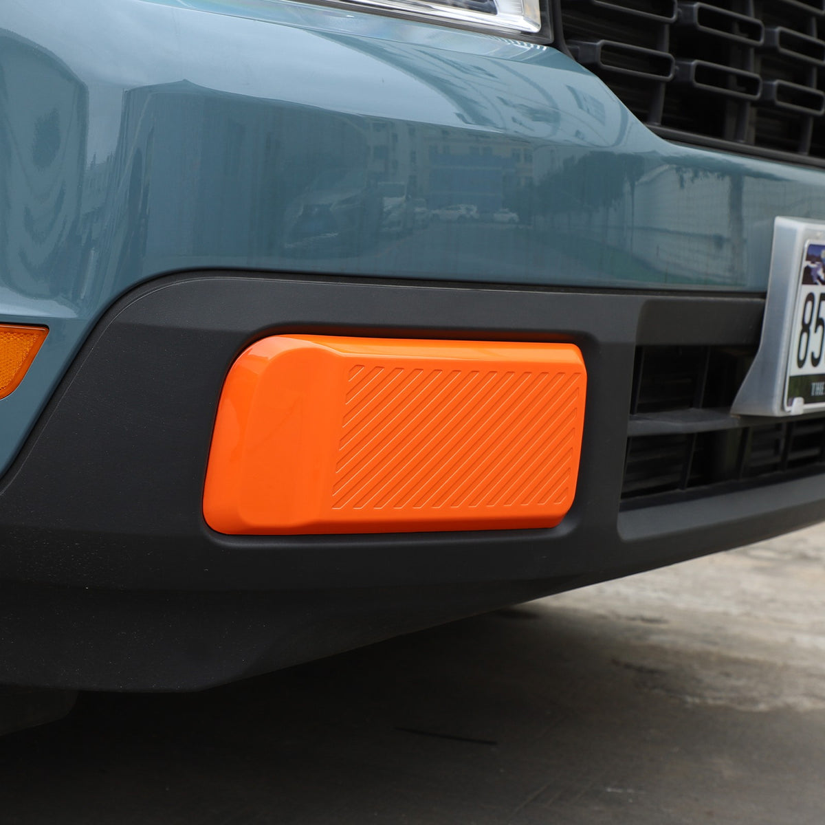 Orange ABS Front Bumper Side Trim Cover For Ford Maverick 2022-2024 US 10