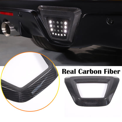 Real Carbon fiber Rear lower Bumper brake light frame For Toyota Supra 2019-24 1