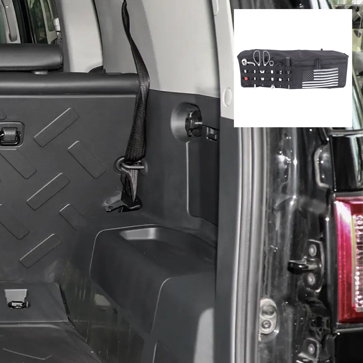 USA Flag Rear Trunk Right Side Storage Box For Toyota FJ Cruiser 2007-2021 1
