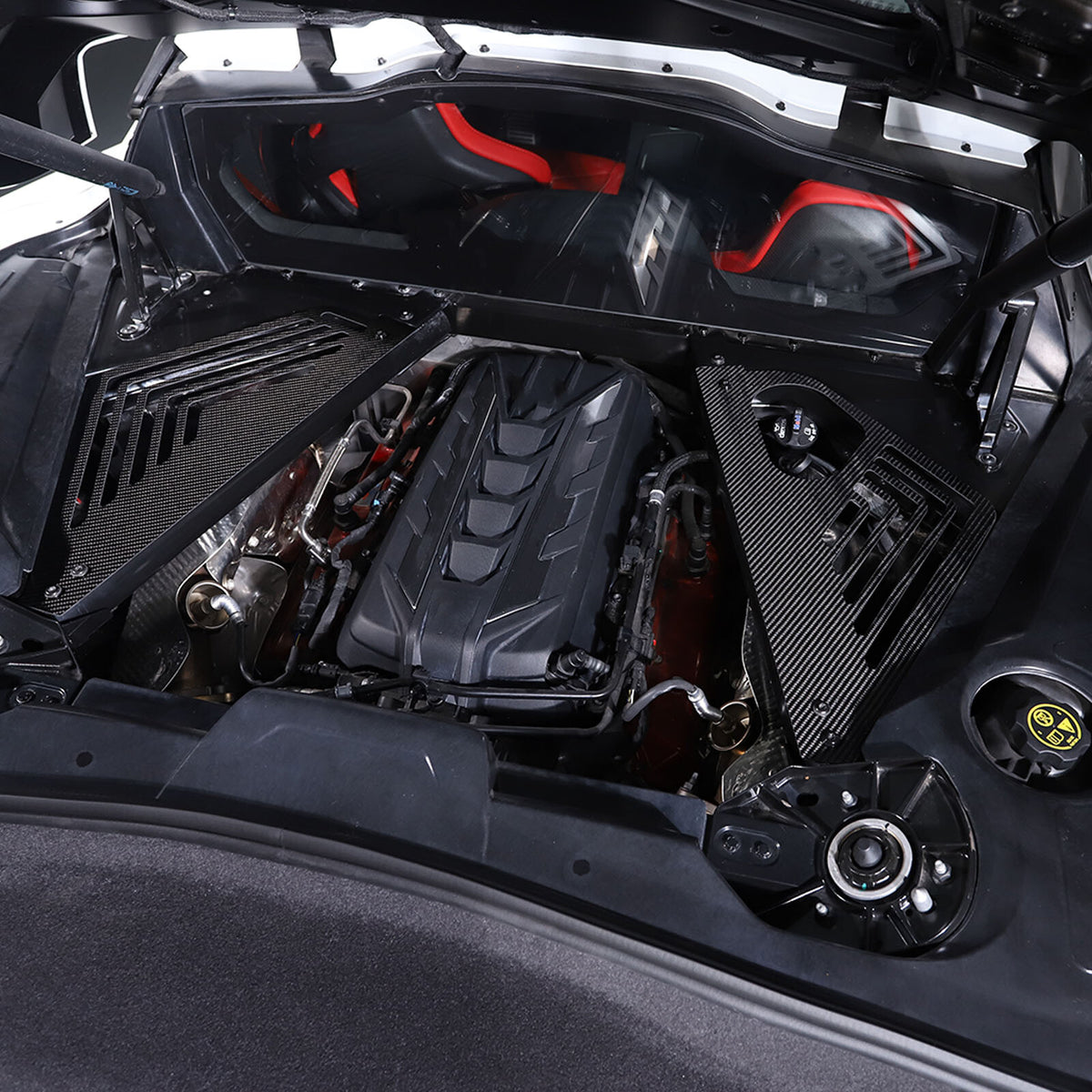 For 20-2025 C8 Corvette Carbon Fiber Engine Bay Trim Panel Overlay Accents Cover 8