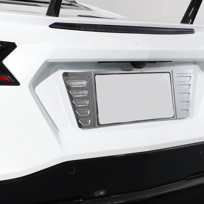Alloy Rear License Plate Filler Trim Cover For Corvette C8 Stingray Z51 20+ 11