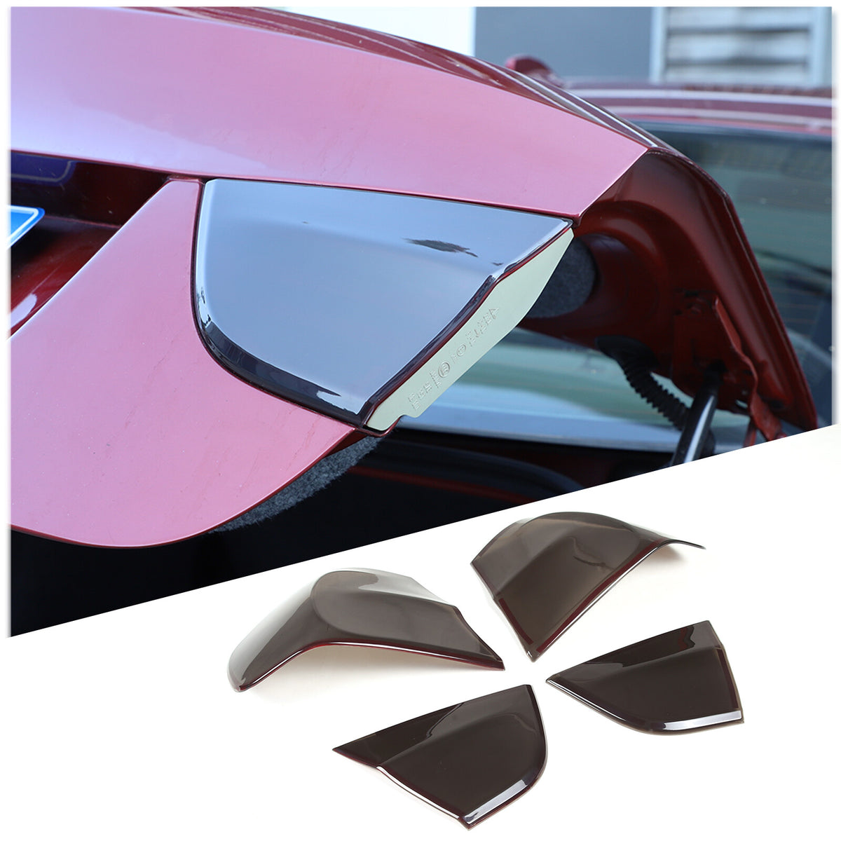 Smoked Black Rear Tail Light Guard Cover Trim Bezels For BMW 3 Series E90 09-12 5