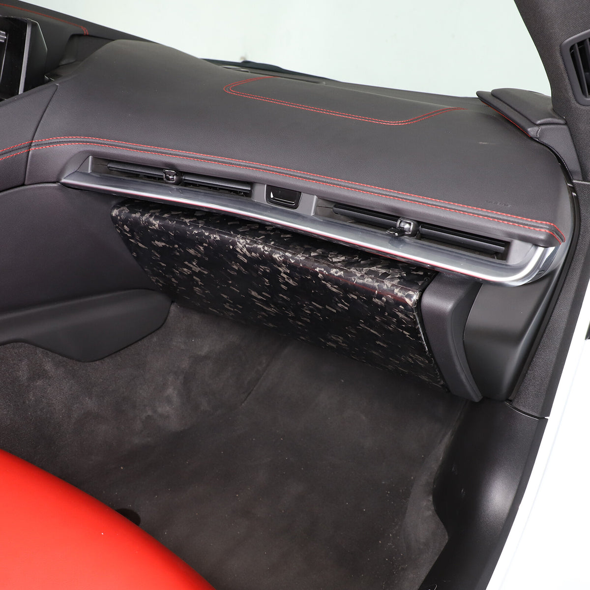 Forged Carbon Fiber Glove Box Trim Panel Cover Fit For Corvette C8 2020-2026 11