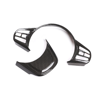 Real Carbon Fiber Interior Steering Wheel Cover Trim for Toyota Supra 2019-24 US 13