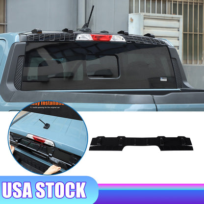Glossy Piano Black ABS Rear Roof Spoiler Trim For Ford Maverick 2022+ US 1